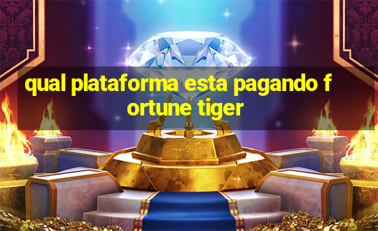 qual plataforma esta pagando fortune tiger