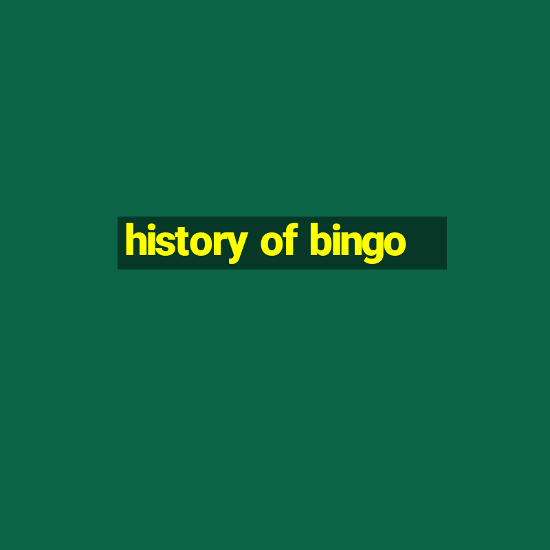 history of bingo