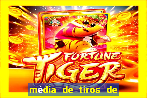 média de tiros de meta por jogo