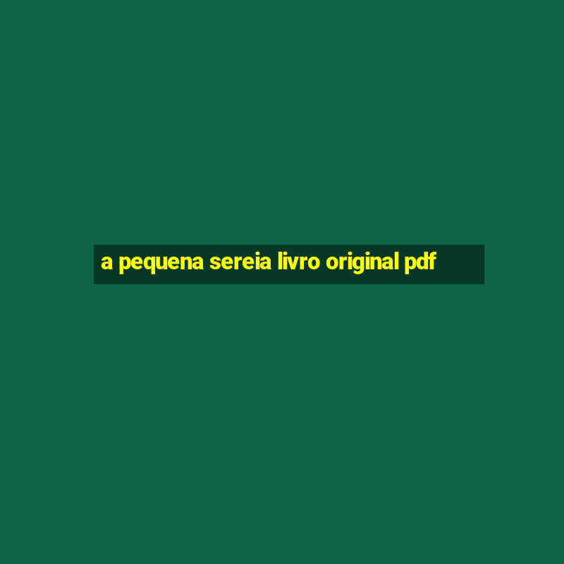 a pequena sereia livro original pdf