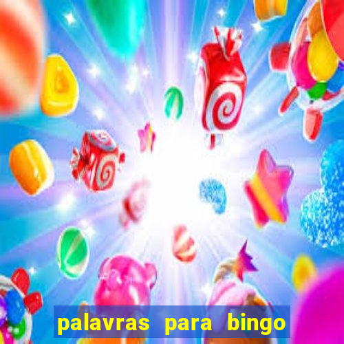 palavras para bingo cha de bebe