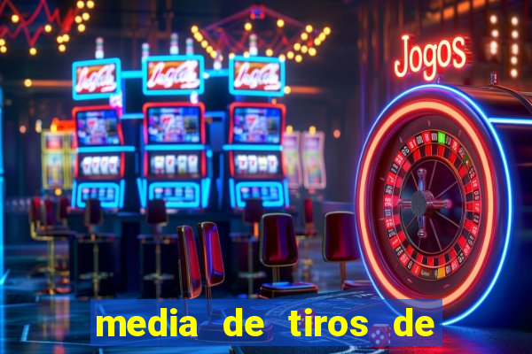 media de tiros de meta por jogo