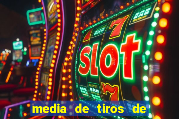 media de tiros de meta por jogo