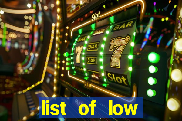 list of low volatility slot machines