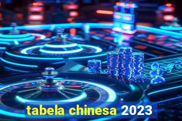 tabela chinesa 2023