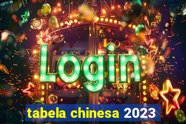 tabela chinesa 2023