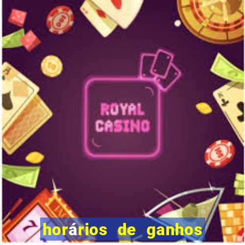 horários de ganhos no fortune tiger