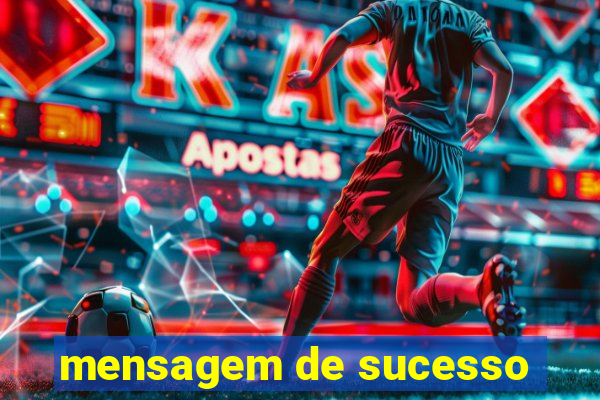 mensagem de sucesso