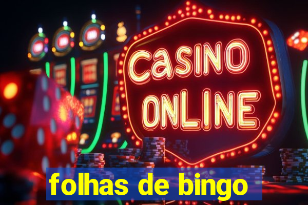 folhas de bingo