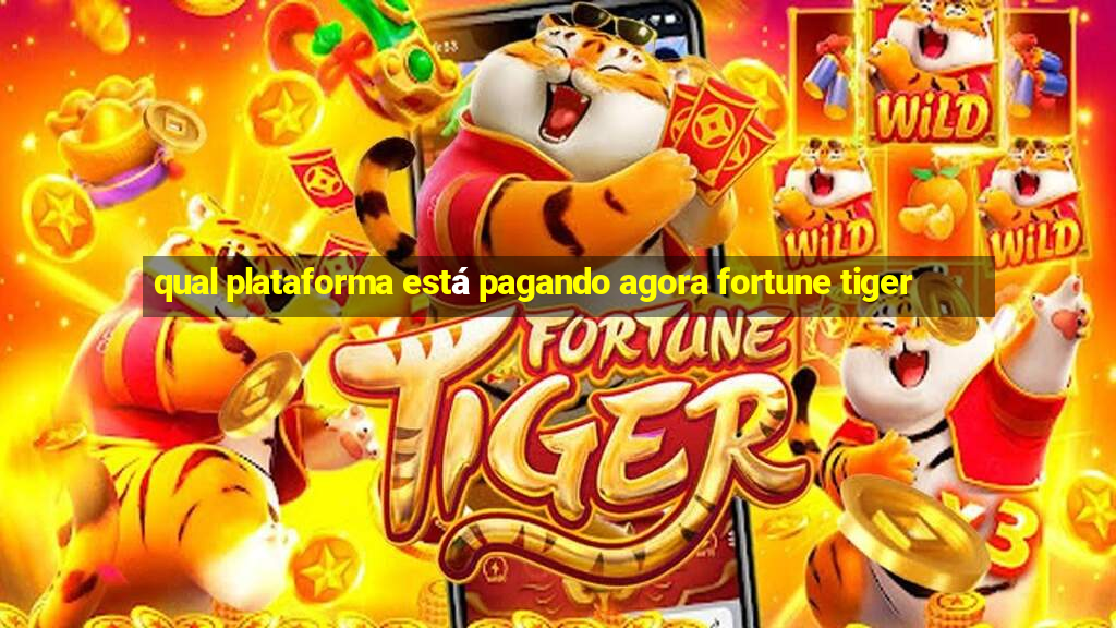 qual plataforma está pagando agora fortune tiger