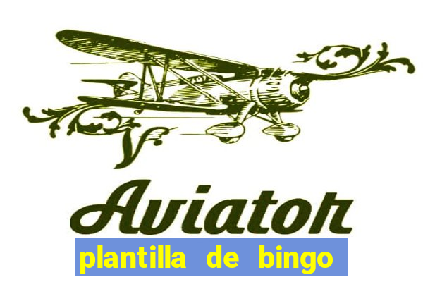 plantilla de bingo para editar