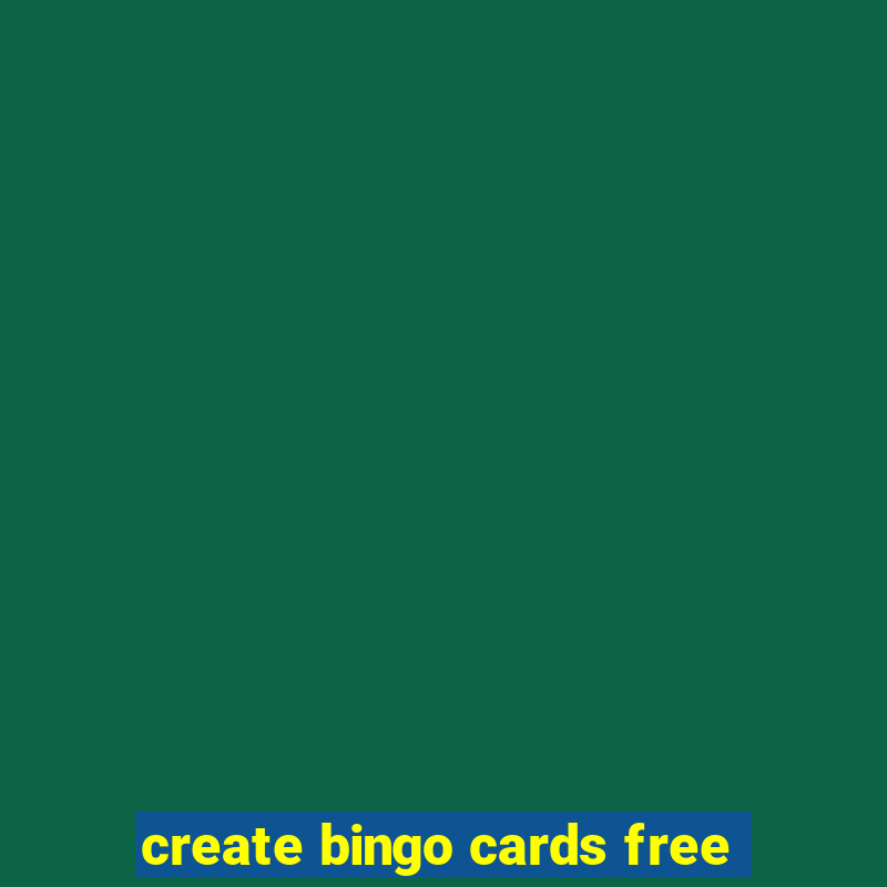 create bingo cards free