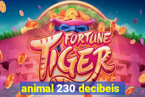 animal 230 decibeis