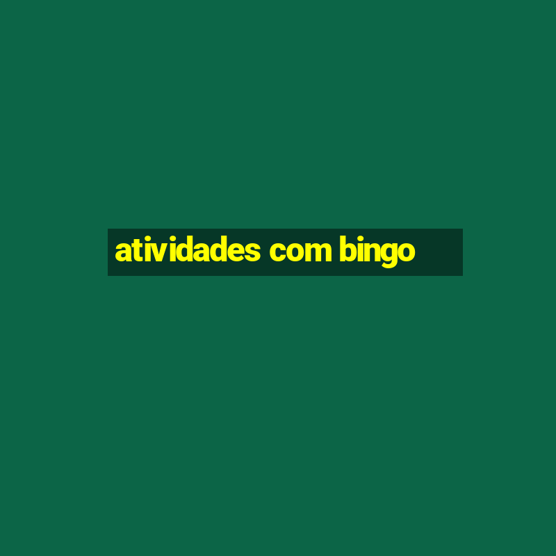 atividades com bingo