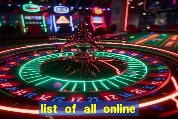 list of all online bingo sites