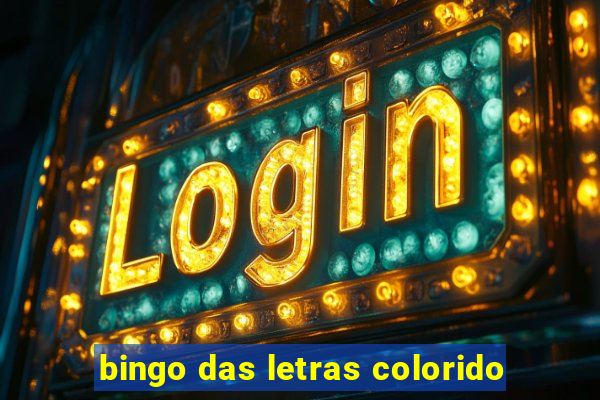 bingo das letras colorido