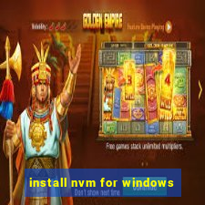 install nvm for windows