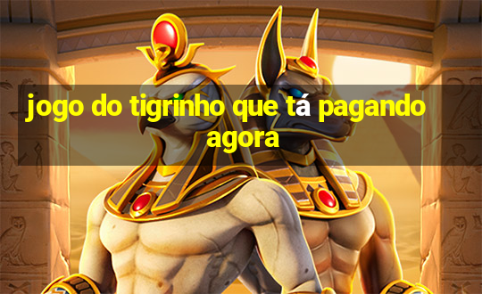 jogo do tigrinho que tá pagando agora