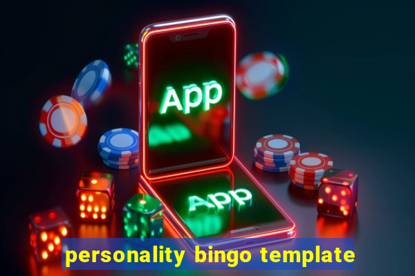 personality bingo template