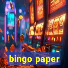 bingo paper