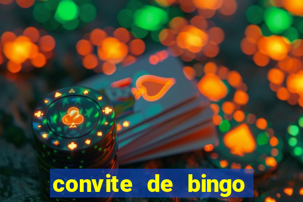 convite de bingo para editar