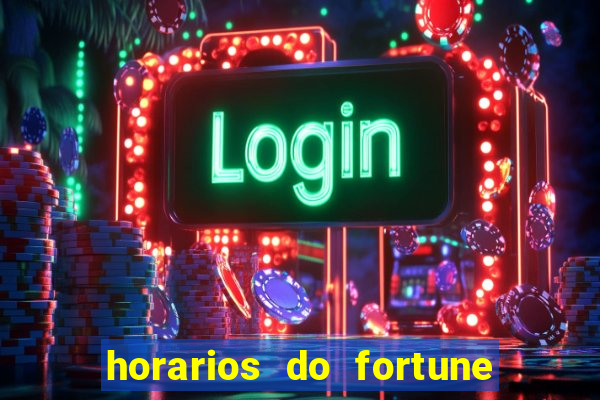 horarios do fortune tiger hoje