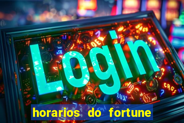 horarios do fortune tiger hoje