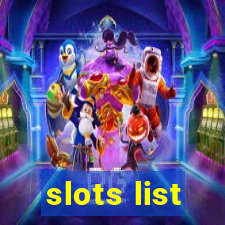 slots list