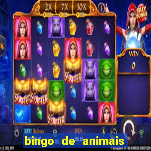 bingo de animais para educa??o infantil