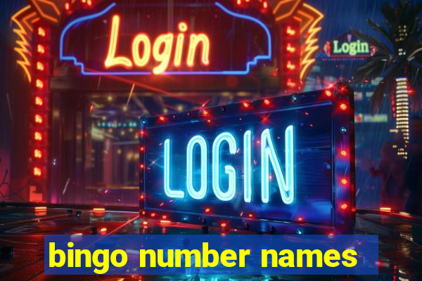 bingo number names