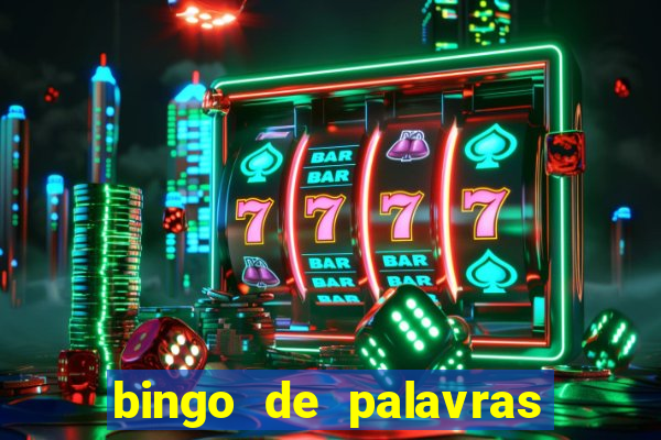 bingo de palavras simples colorido