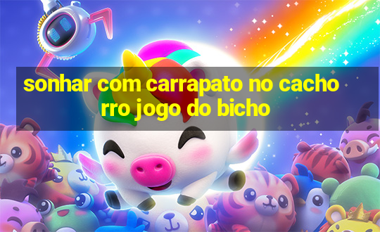 sonhar com carrapato no cachorro jogo do bicho