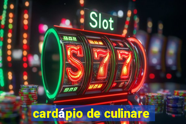 cardápio de culinare