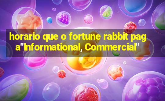 horario que o fortune rabbit paga