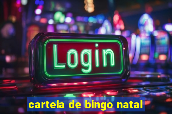 cartela de bingo natal