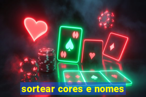 sortear cores e nomes