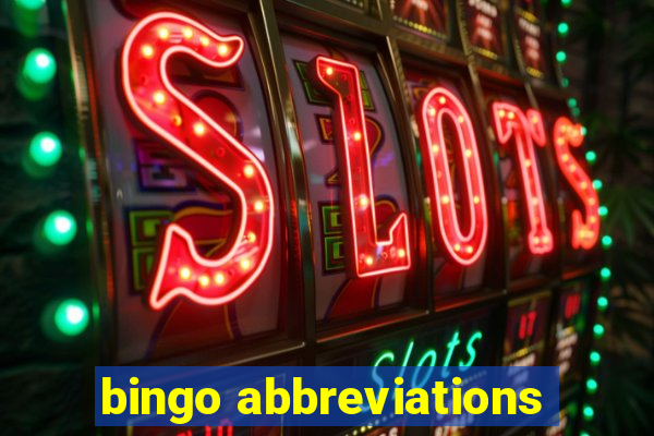 bingo abbreviations