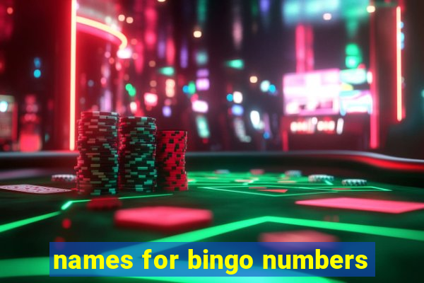 names for bingo numbers