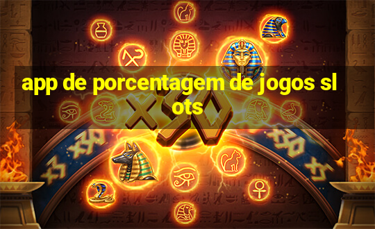 app de porcentagem de jogos slots