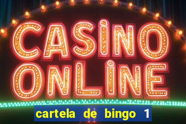 cartela de bingo 1 a 50