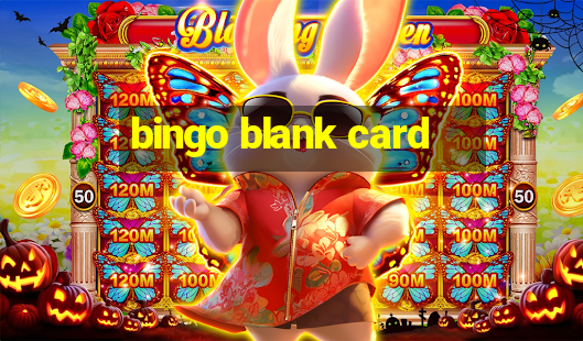 bingo blank card