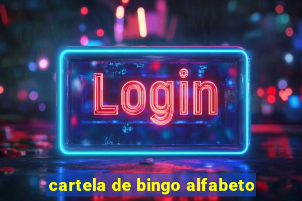 cartela de bingo alfabeto