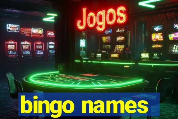 bingo names