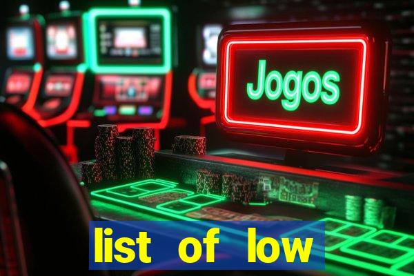 list of low variance slot machines