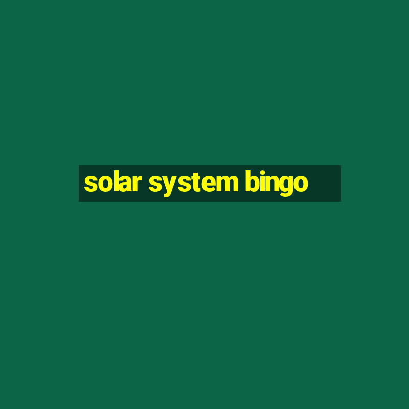 solar system bingo