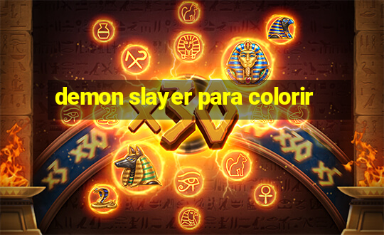 demon slayer para colorir