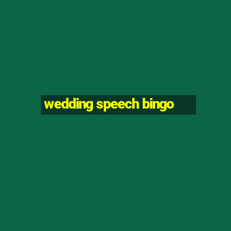 wedding speech bingo