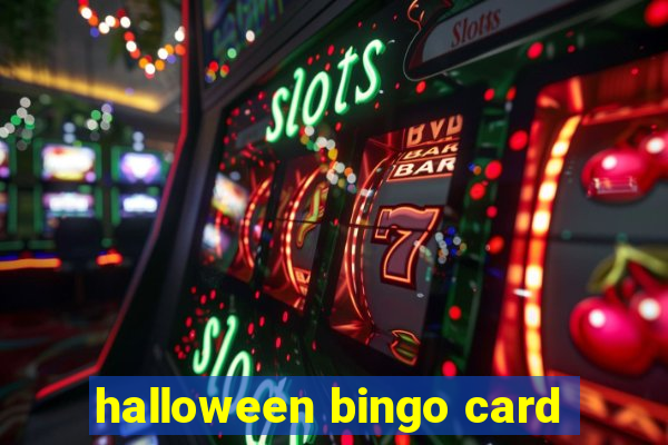 halloween bingo card