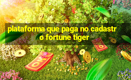 plataforma que paga no cadastro fortune tiger