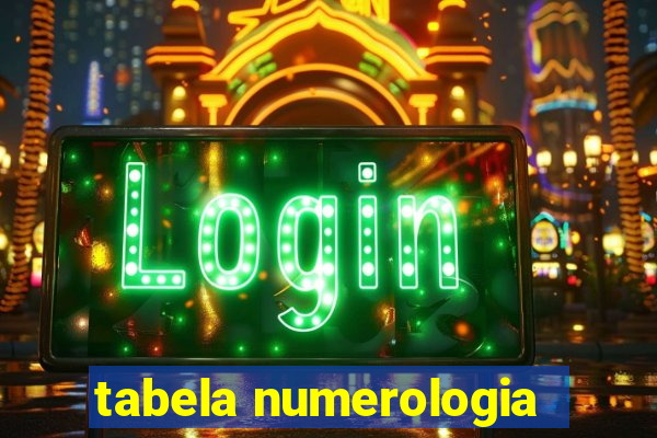 tabela numerologia